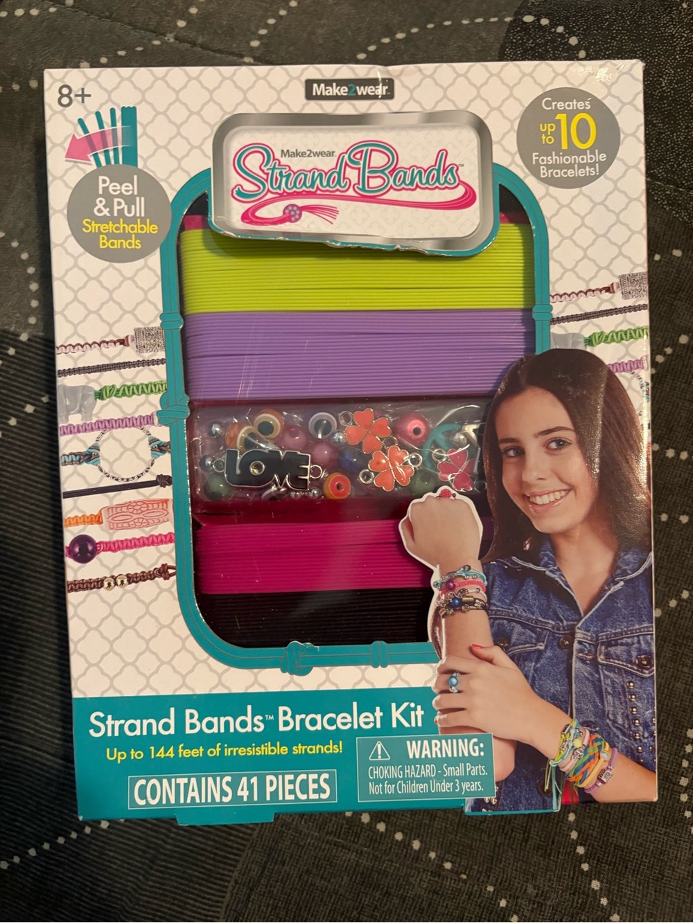 Make2wear Strand Bands Bracelet Kit—Multi-Color Stretch Bands with 41 pieces